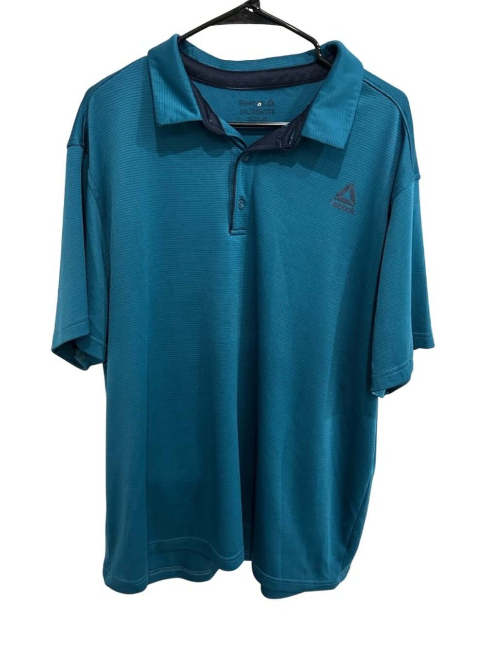 Reebok Polo Shirt Teal Short Sleeve Performance Activewear Sz 3XL